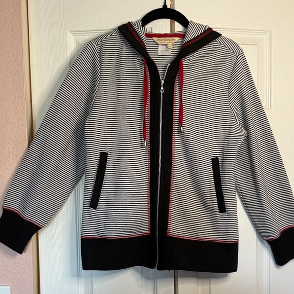 Vintage Norm Thompson striped hoodie size S/P - Picture 1 of 9